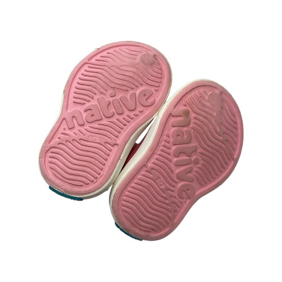 Native Miller Shoes Child Size 4 US Little Kids Pink White Slip-On Lightweight - Picture 6 of 8